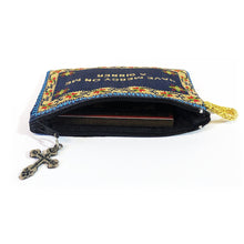 Load image into Gallery viewer, Tapestry Jesus Prayer Pouch With Mini Icon Crucifixion of Jesus Christ