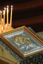 Load image into Gallery viewer, Icon of the Theotokos, candle placement
